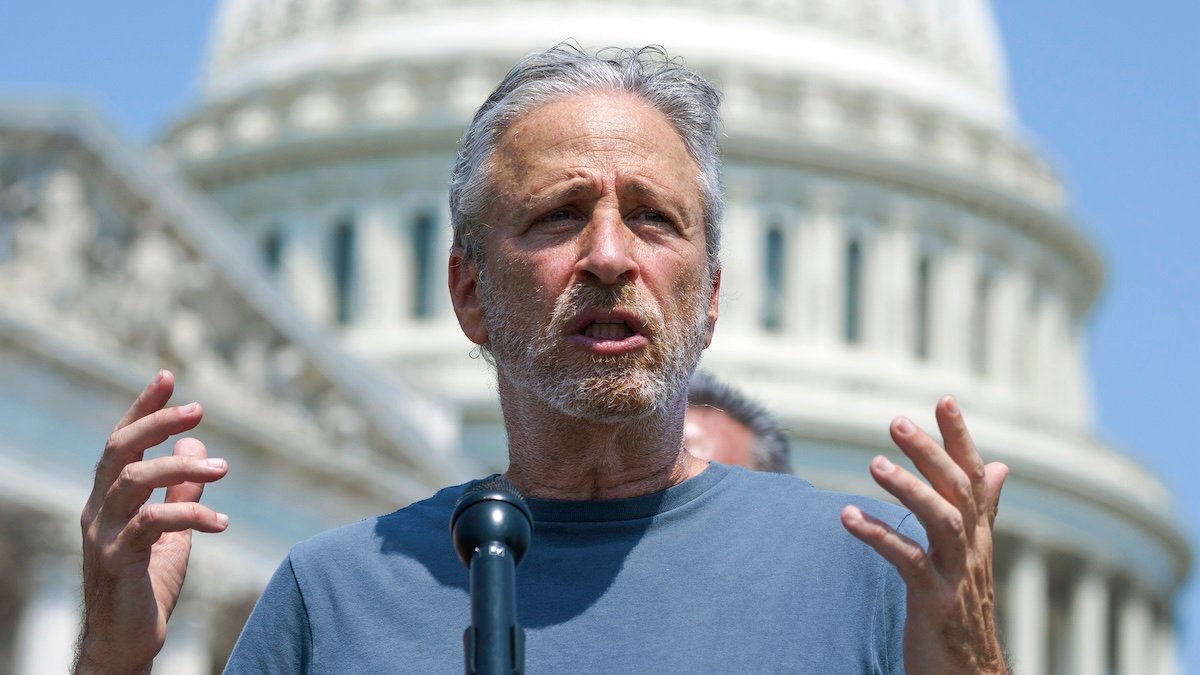 Jon Stewart pushes VA to help veterans sickened by uranium exposure after 9/11