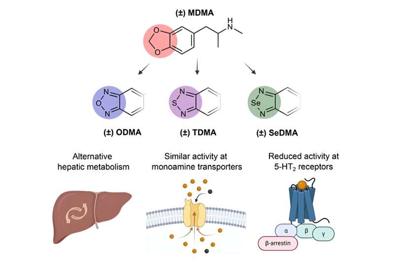 New MDMA variants identified for potentially safer psychotherapeutic use
