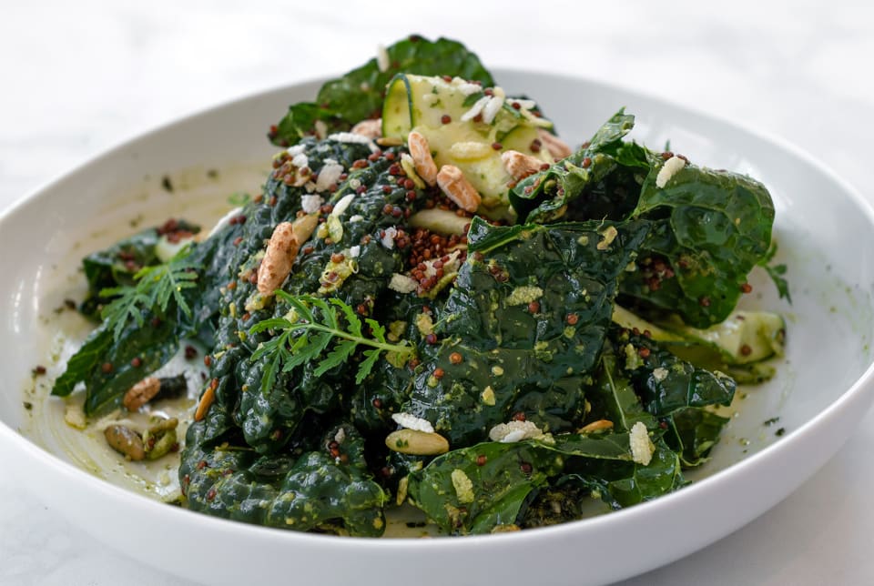 This Vegan Greens & Grains Pesto Salad Combines Our Favorite Superfood Groups